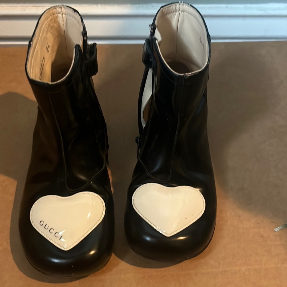 Gucci heart booties